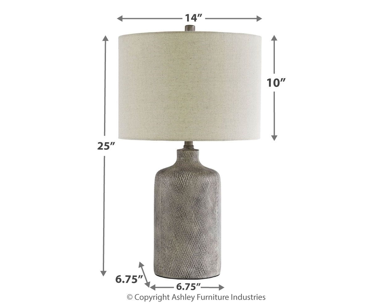 Linus - Antique Black - Ceramic Table Lamp - Hornell Furniture Outlet