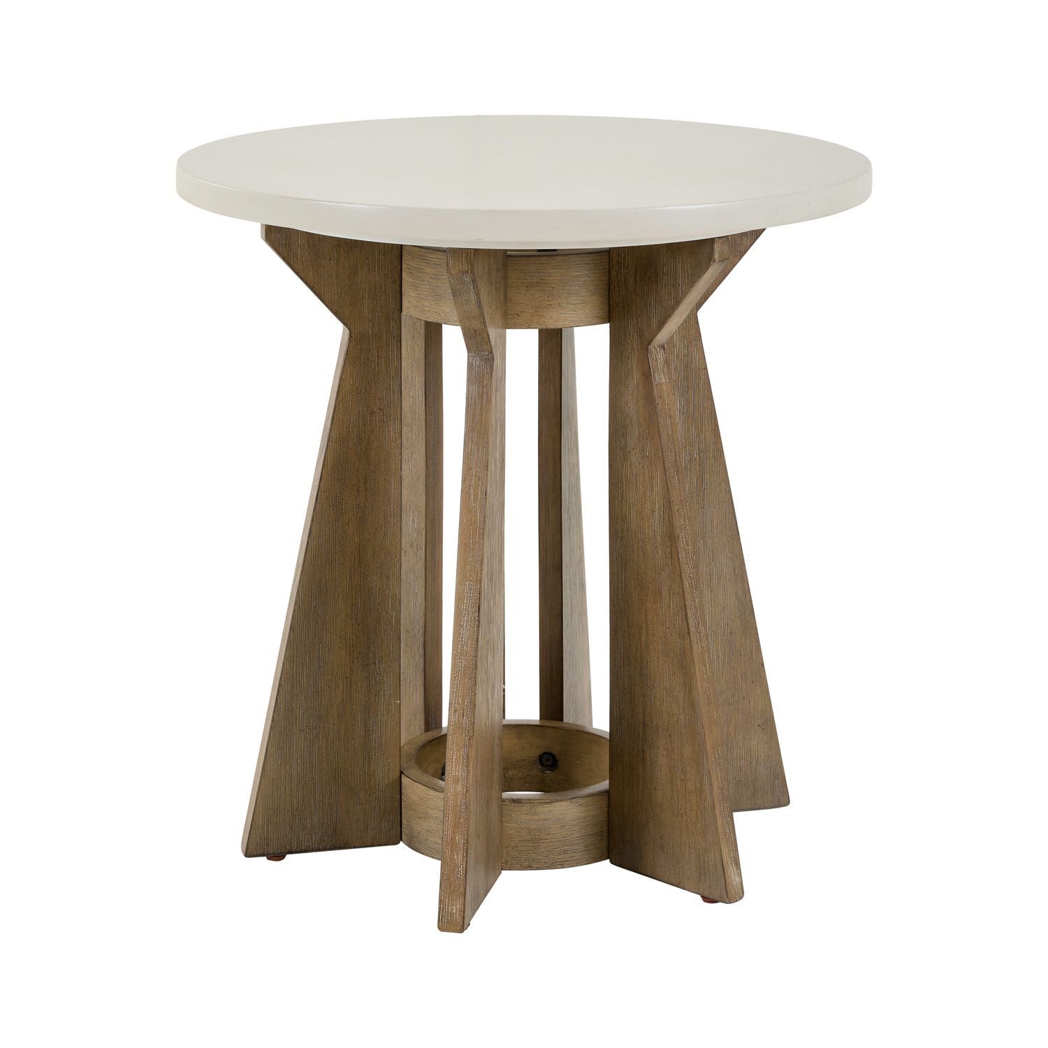 Berkley Square - Round End Table - Brown - Hornell Furniture Outlet