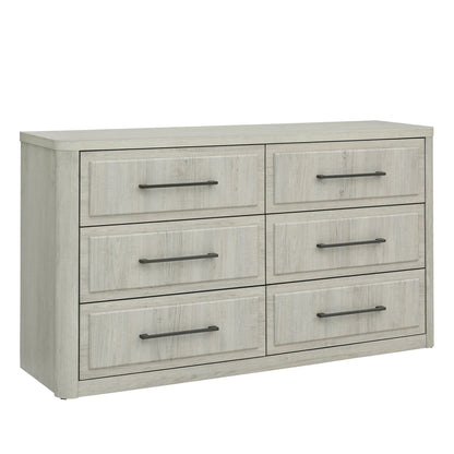 Modern Play - 6 Drawer Dresser - White - Hornell Furniture Outlet
