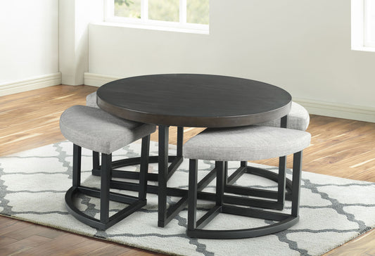 Yukon - Coffee Table With Stools - Brown - Hornell Furniture Outlet