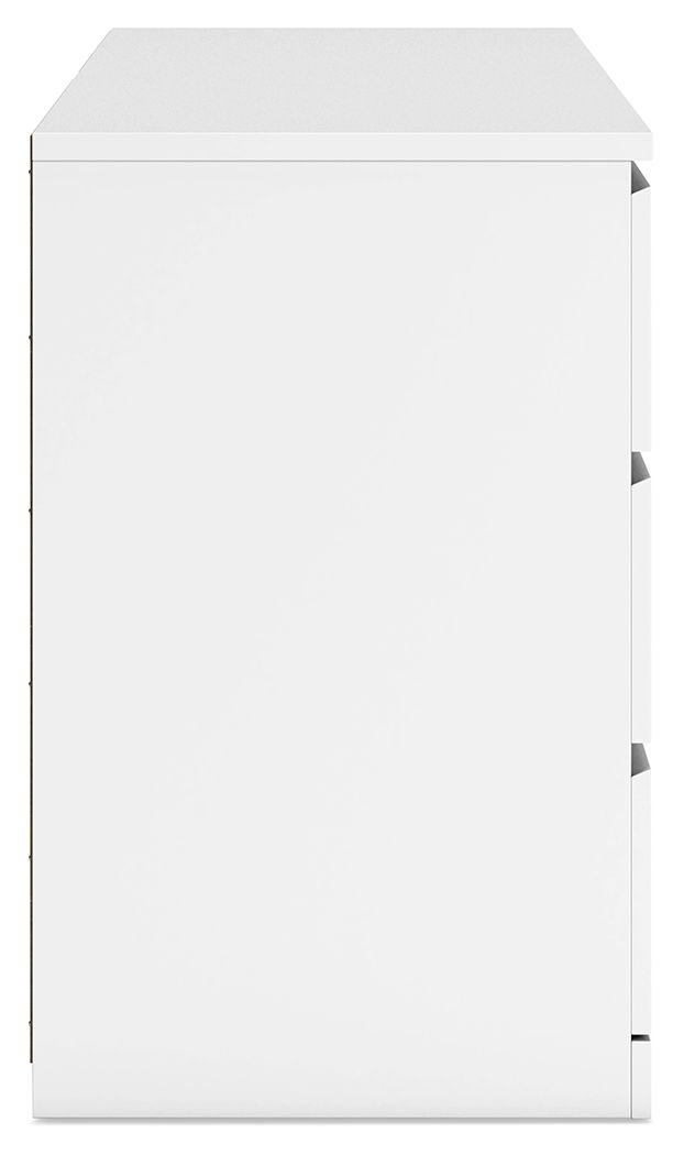 Onita - White - Six Drawer Dresser - Hornell Furniture Outlet