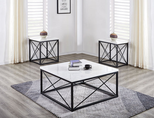 Skyler - 3 Piece Table Set - White - Hornell Furniture Outlet