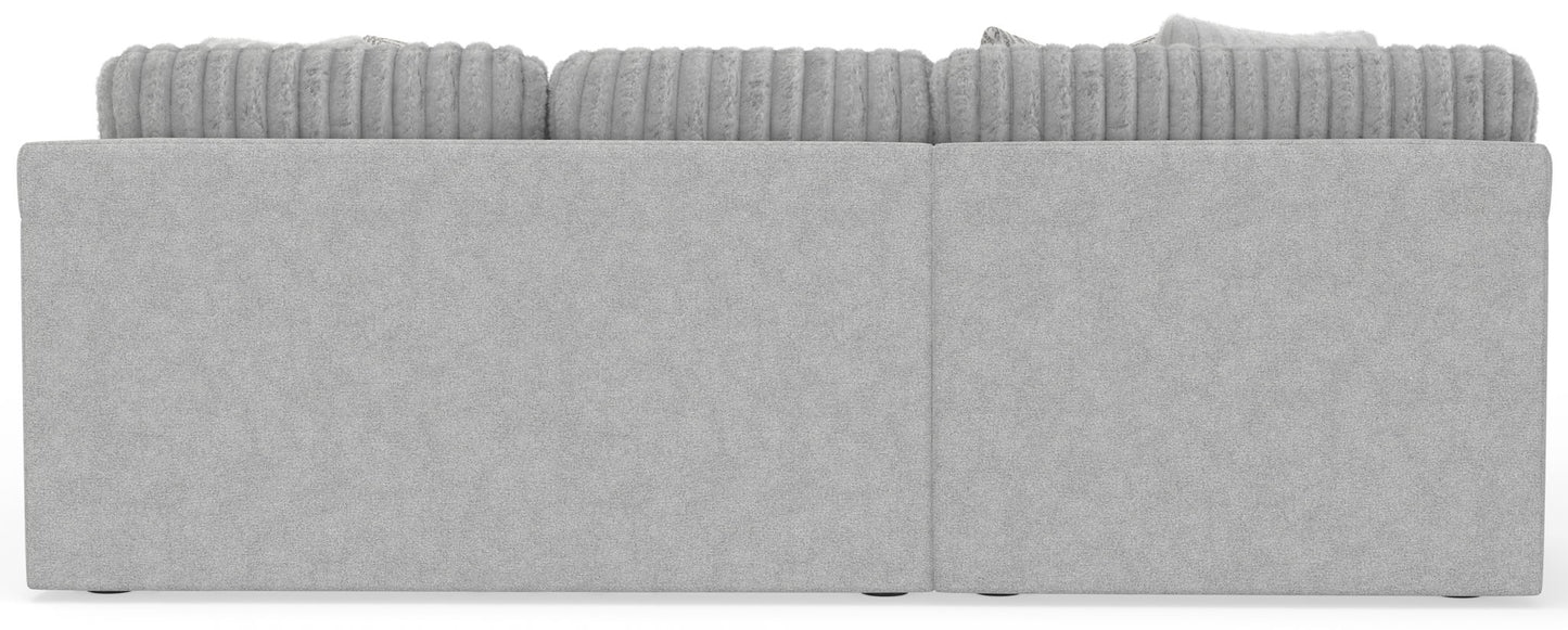 Logan - Upholstered Sectional With Comfort Coil Seating - 46" Cocktail Ottoman And Accent Pillows Included - Hornell Furniture Outlet