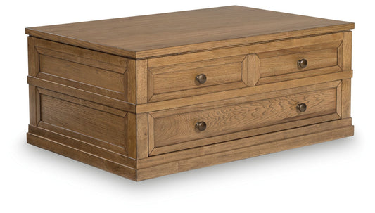 Sharlance - Light Brown - Lift Top Cocktail Table - Hornell Furniture Outlet