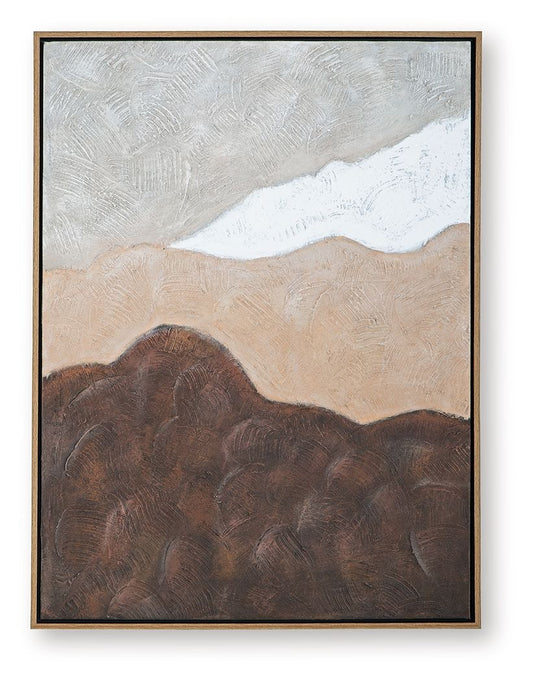Fanthorne - Tan / Brown / White - Wall Art - Hornell Furniture Outlet