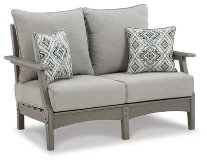 Visola - Loveseat w/Cushion - Gray - Hornell Furniture Outlet