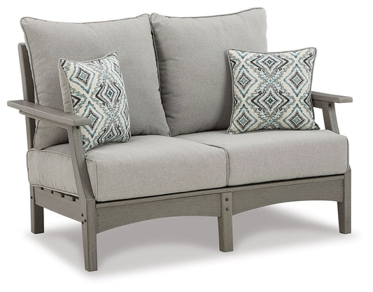 Visola - Loveseat w/Cushion - Gray - Hornell Furniture Outlet