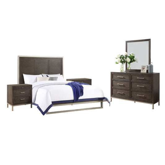 Broomfield - 5 Piece King Bedroom Set - Brown