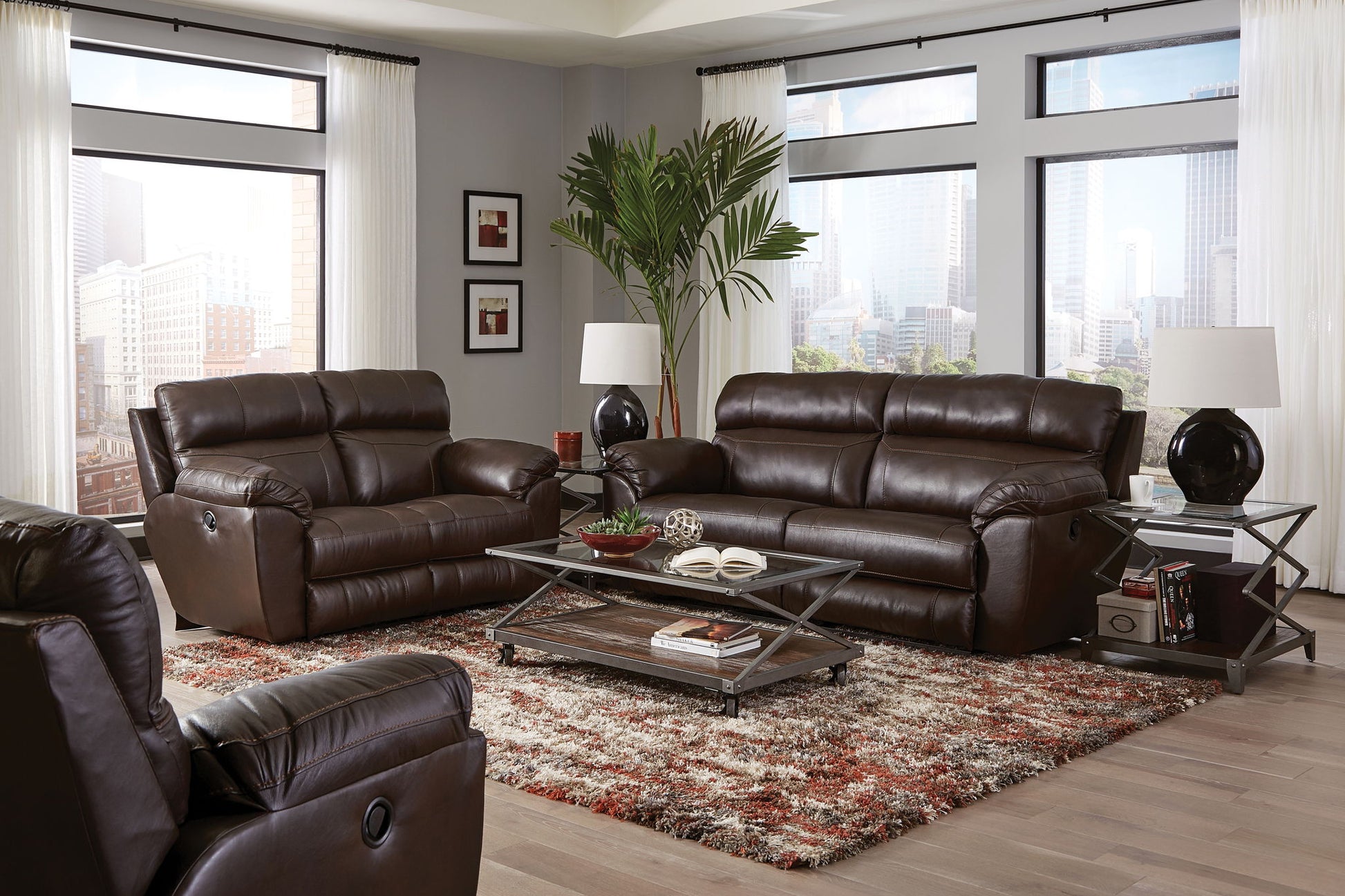 Costa - Power Lay Flat Reclining Sofa - Hornell Furniture Outlet