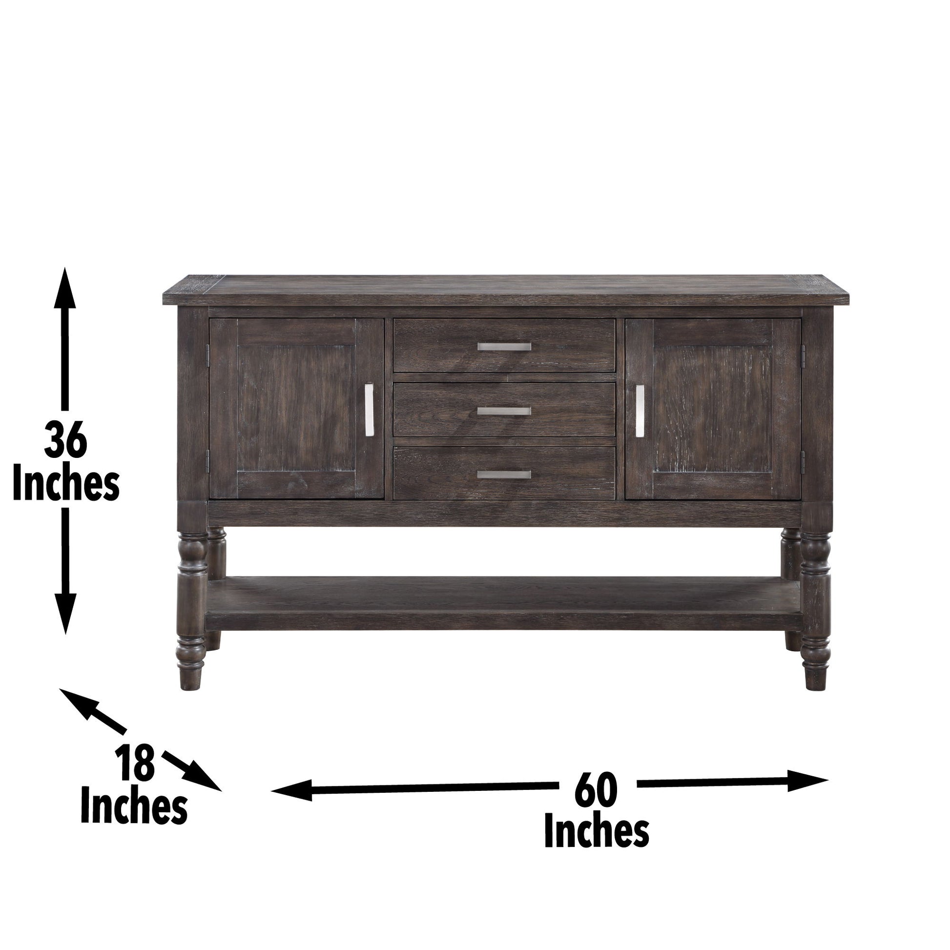 Hutchins - Server - Dark Brown - Hornell Furniture Outlet