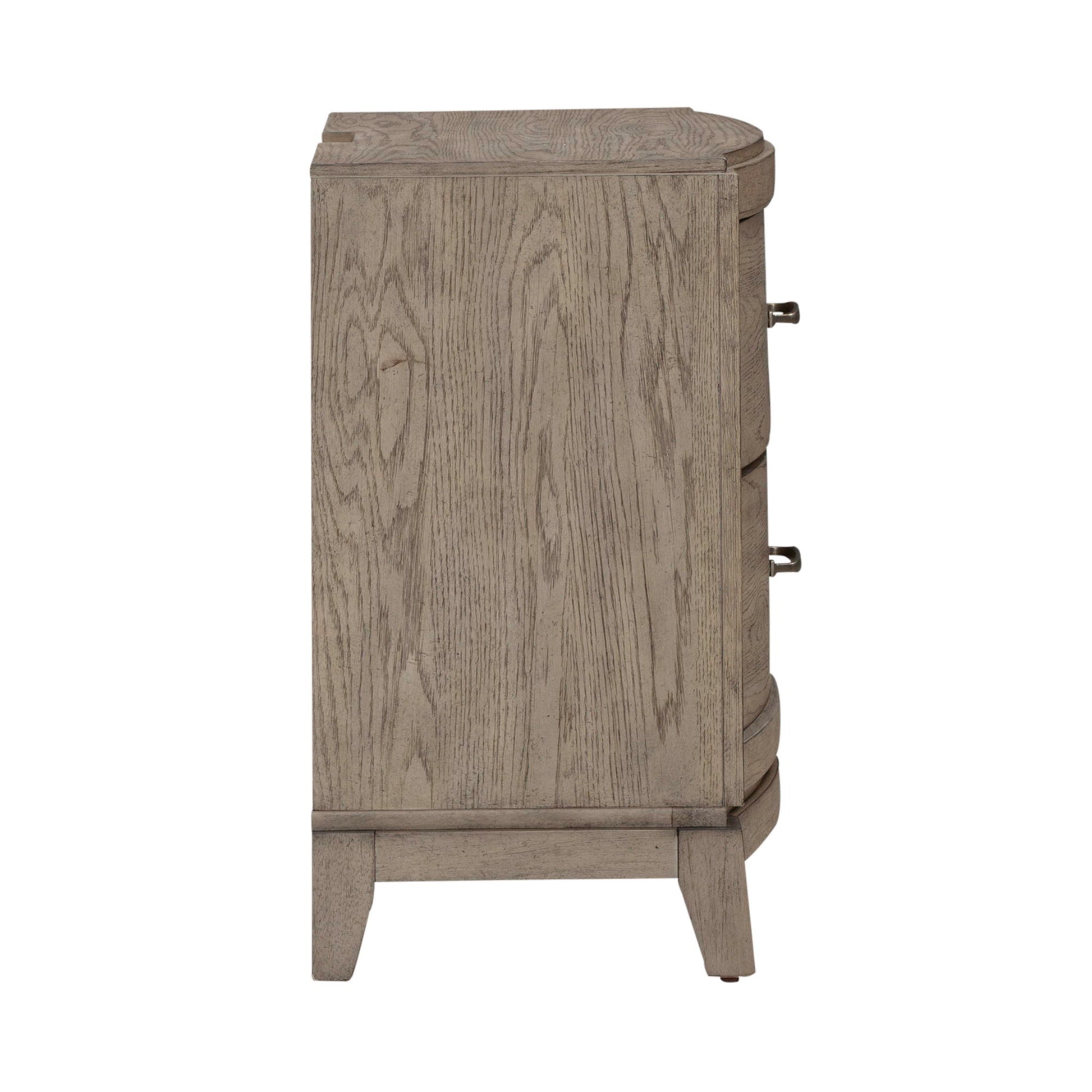 Avalon - Nightstand With Charging Station - Burnished Beige - Hornell Furniture Outlet