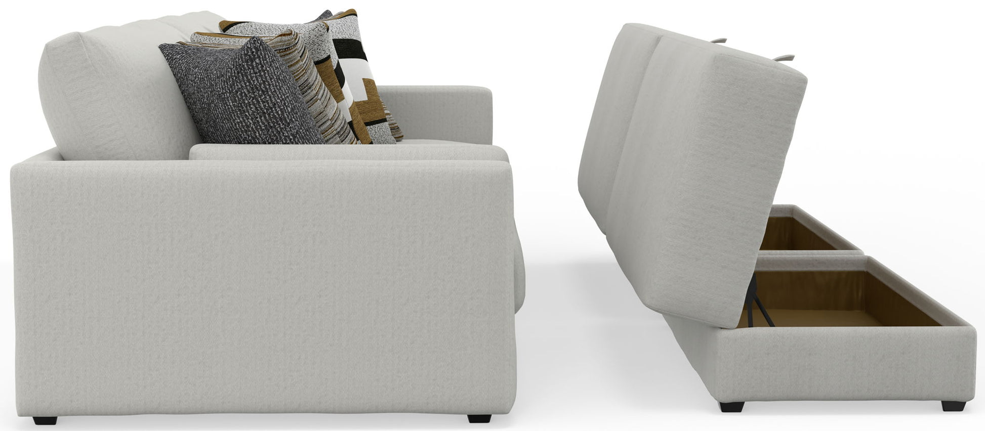 Trevor - Extra Deep Oversized Sofa With Included Storage Cocktail Ottoman - Hornell Furniture Outlet