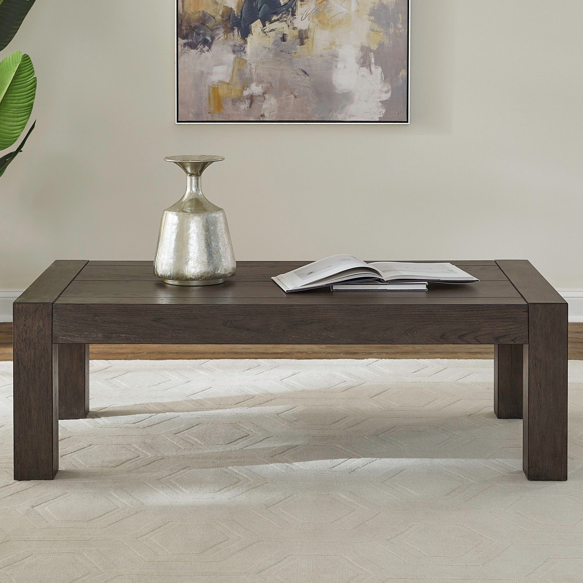 Cascade Falls - Rectangular Cocktail Table - Satin Espresso - Hornell Furniture Outlet