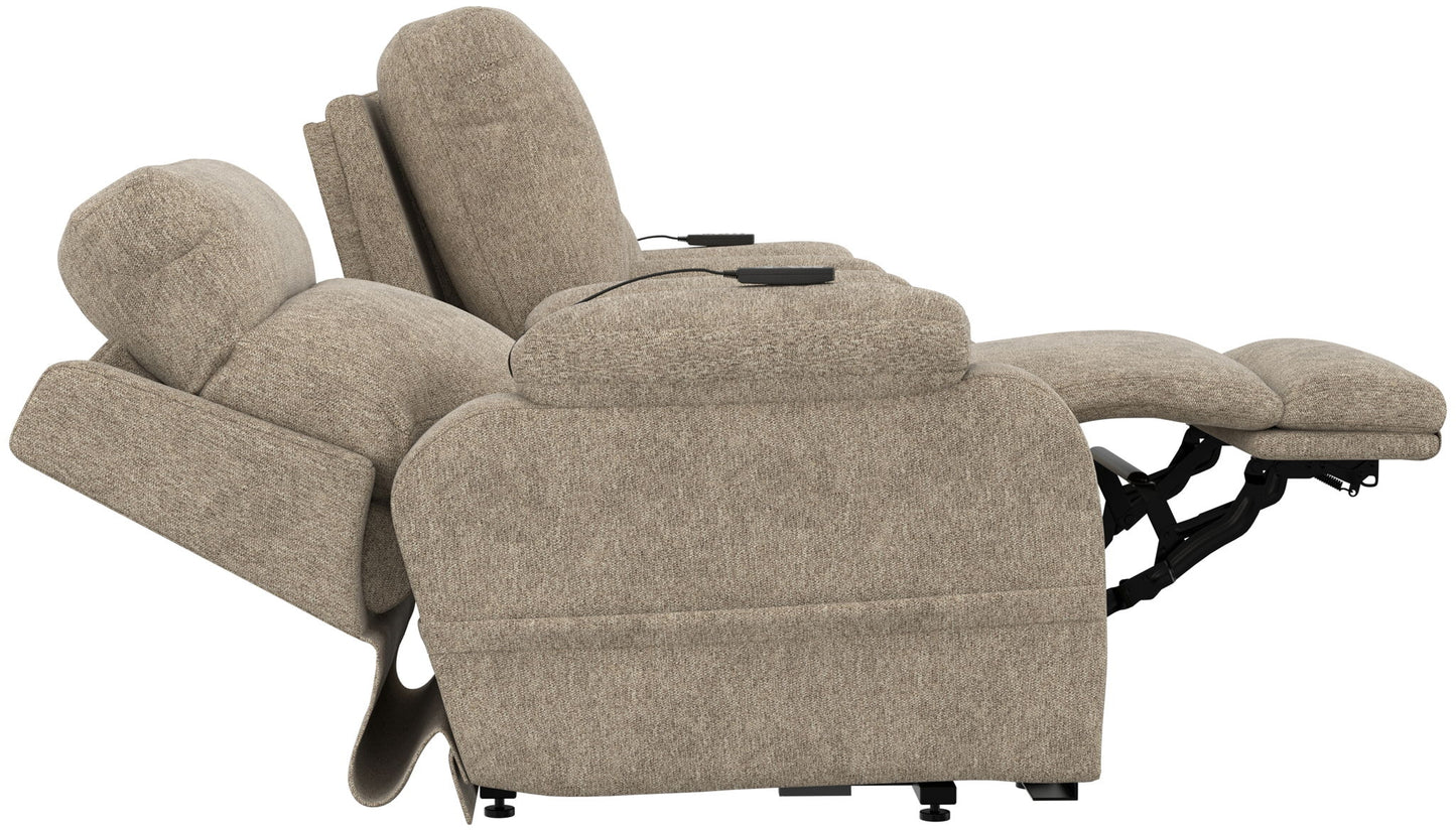 Regenerator - Dual Lift Power Headrest Console Loveseat With CR3 Heat/Massage/Lumbar/Zero Gravity - Hornell Furniture Outlet