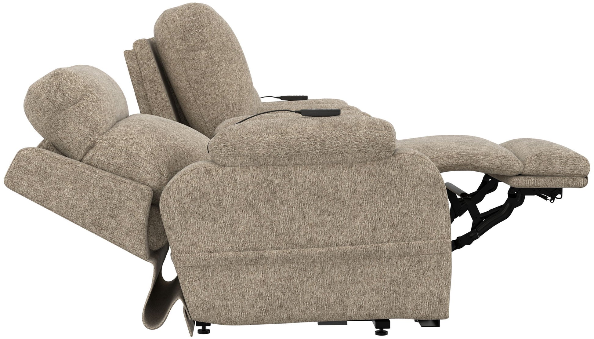 Regenerator - Dual Lift Power Headrest Console Loveseat With CR3 Heat/Massage/Lumbar/Zero Gravity - Hornell Furniture Outlet
