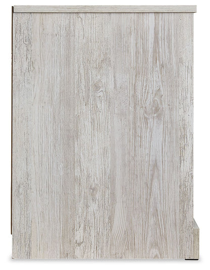 Paxberry - One Drawer Night Stand - Whitewash - Hornell Furniture Outlet