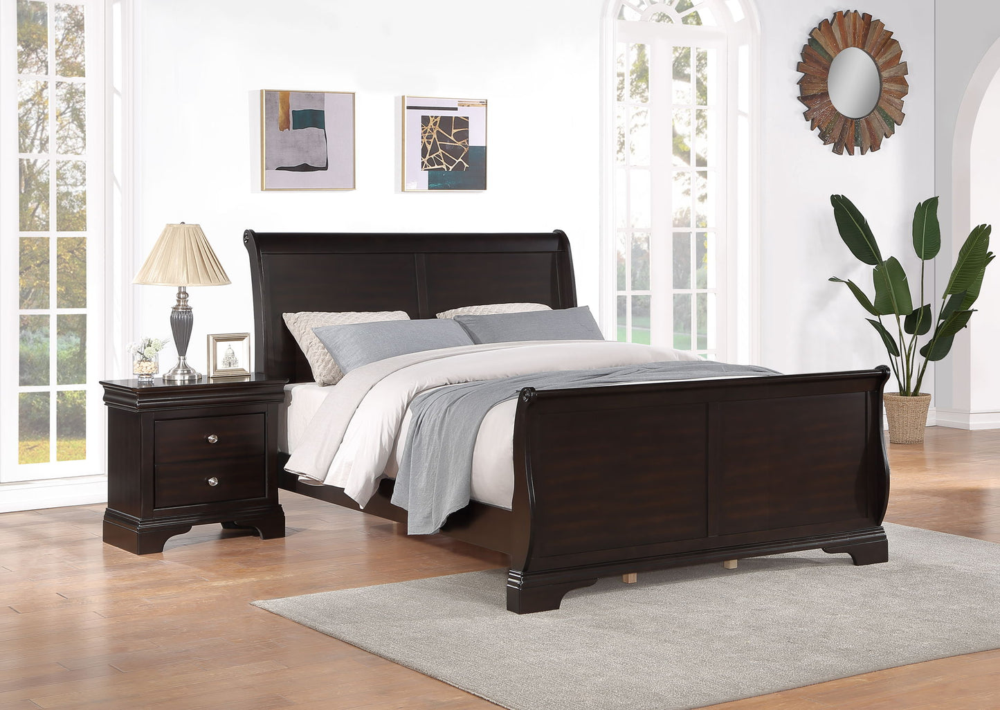 Dominique - Nightstand - Dark Brown - Hornell Furniture Outlet