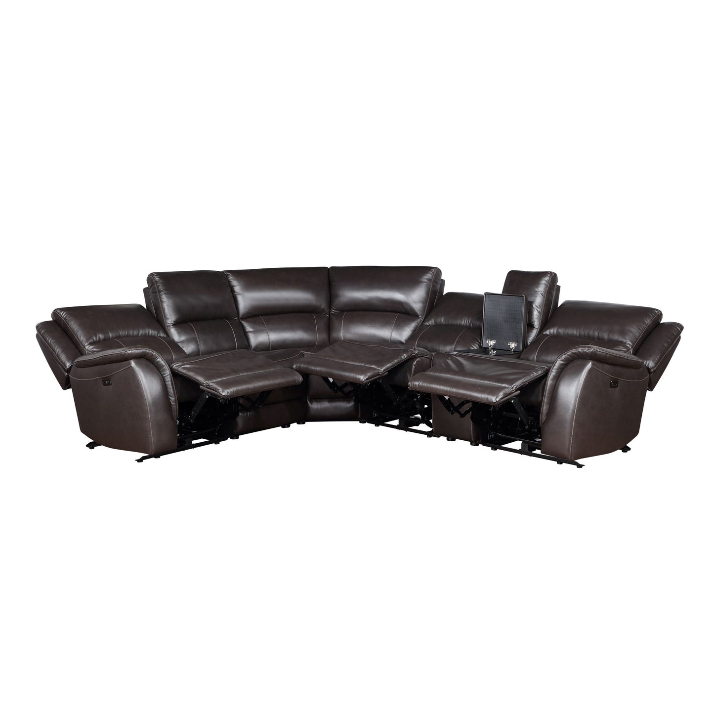 Alexandria - Leather Power Sectional - Hornell Furniture Outlet