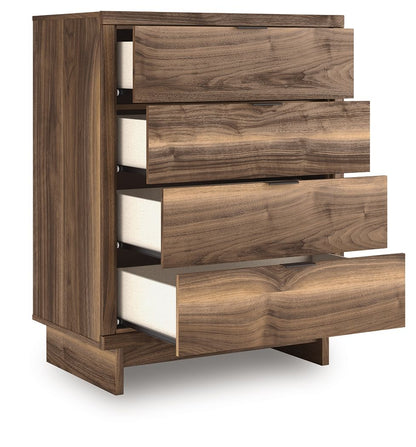 Chirason - Brown - Four Drawer Chest - Hornell Furniture Outlet