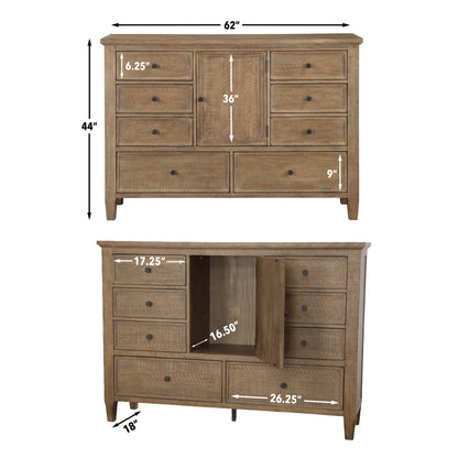 Riverdale - 6 Drawer Dresser - Brown - Hornell Furniture Outlet