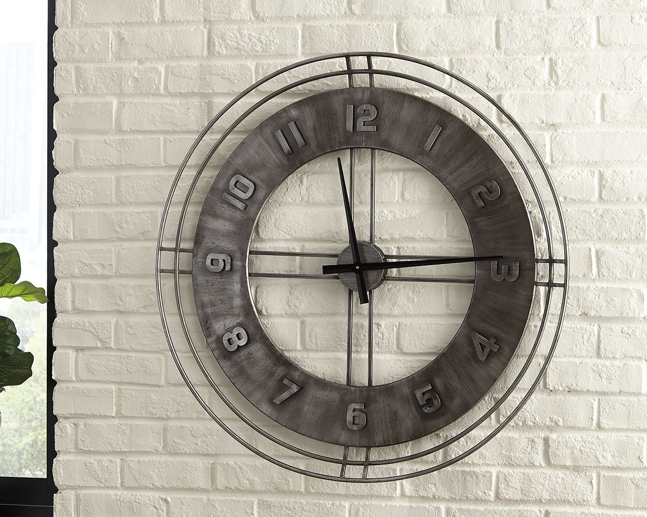 Ana Sofia - Antique Gray - Wall Clock - Hornell Furniture Outlet