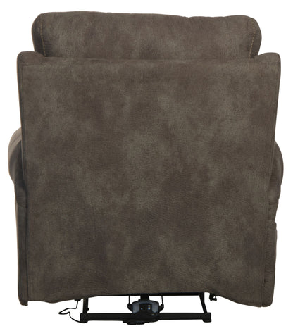 Tranquility - Power Headrest Power Lay Flat Reclining With CR3 Heat / Massage / Lumbar - Pewter - Hornell Furniture Outlet