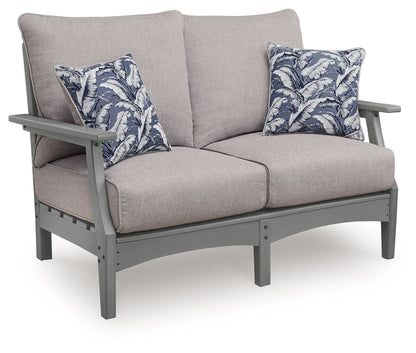 Cove Beach - Loveseat With Cushion - Gray - Hornell Furniture Outlet