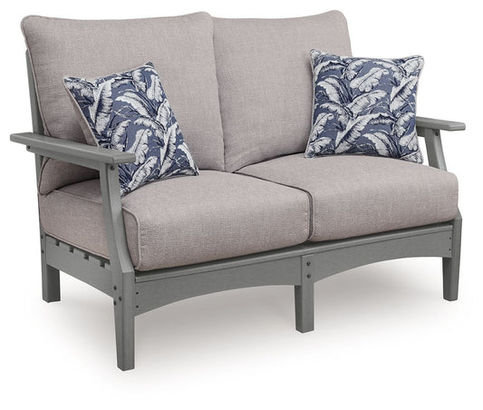 Cove Beach - Loveseat With Cushion - Gray - Hornell Furniture Outlet