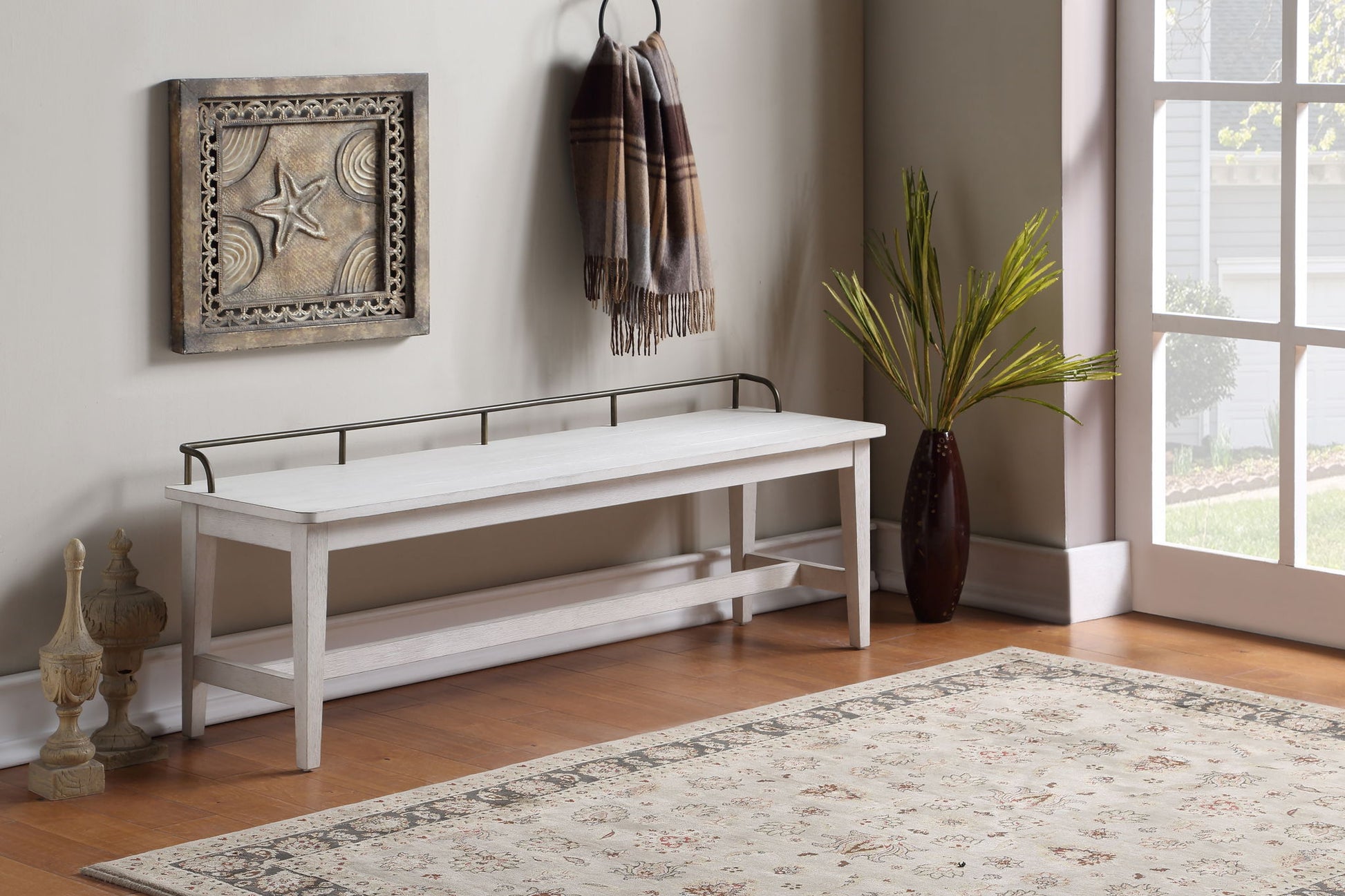 Pendleton - Dining Bench - White - Hornell Furniture Outlet