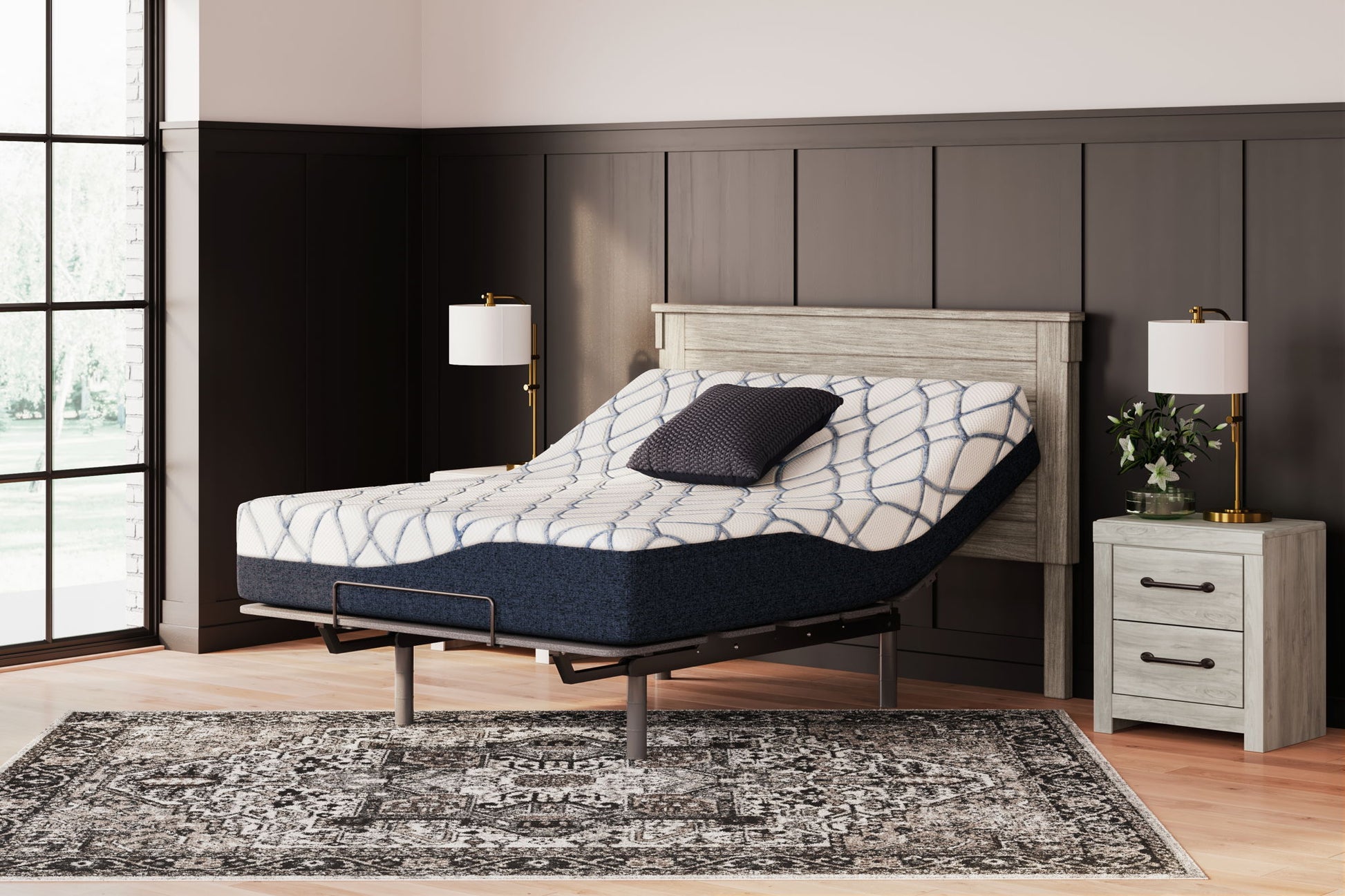 12 Inch Chime Elite 2.0 - White / Blue - California King Mattress - Hornell Furniture Outlet