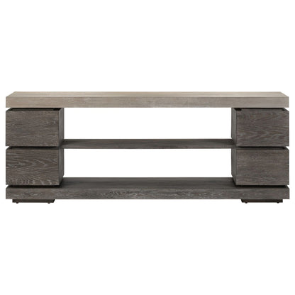 Piedmont - 84'' TV Console - Charcoal / Ash - Hornell Furniture Outlet