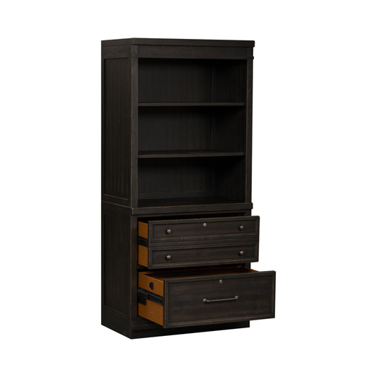 Harvest Home - 2 Piece Hutch & Cabinet Set - Black - Hornell Furniture Outlet