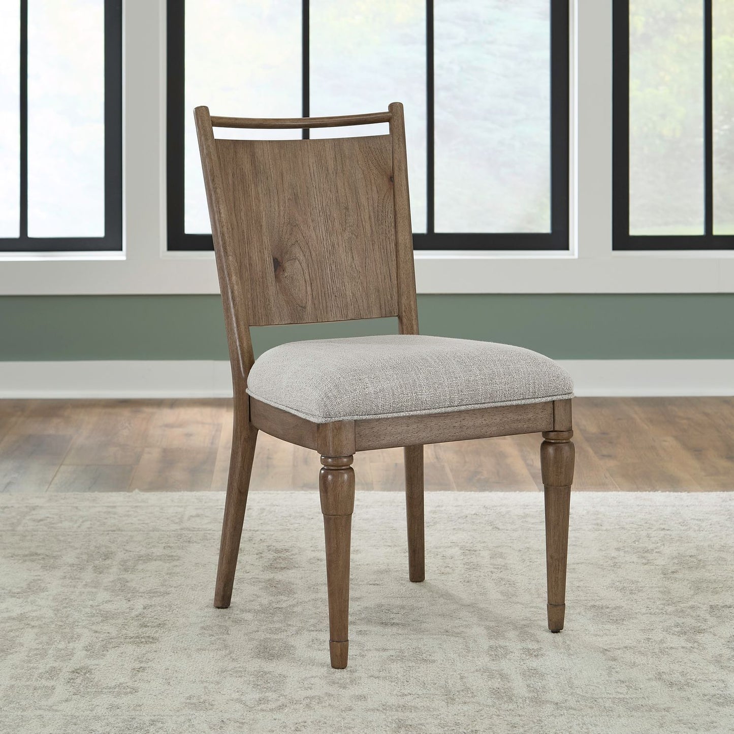 Hickory Grove - Panel Back Side Chair (RTA) - Heirloom Brown - Hornell Furniture Outlet