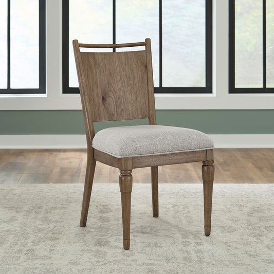 Hickory Grove - Panel Back Side Chair (RTA) - Heirloom Brown - Hornell Furniture Outlet