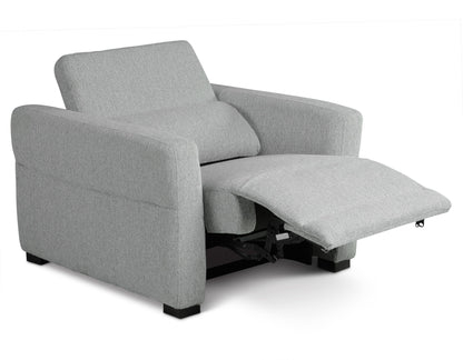 Isla - Dual Power Recliner - Dark Gray - Hornell Furniture Outlet