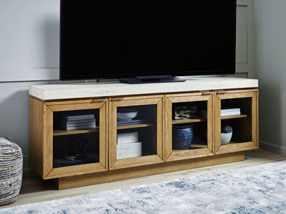 Adanworth - Accent Cabinet - Light Brown / Gray - Hornell Furniture Outlet