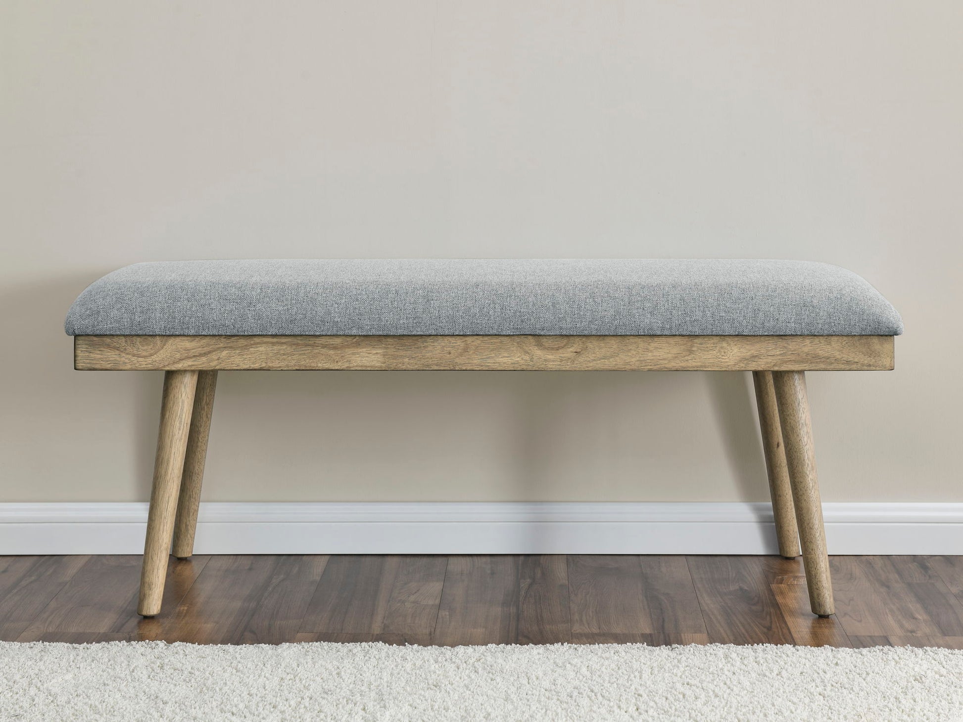 Vida - Polyester Dining Bench - Gray - Hornell Furniture Outlet