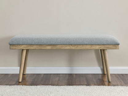 Vida - Polyester Dining Bench - Gray - Hornell Furniture Outlet