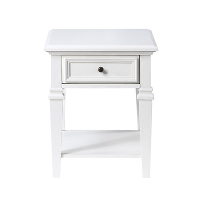 Charlestown - End Table - White - Hornell Furniture Outlet