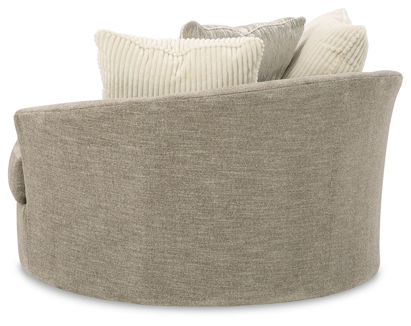 Creswell - Stone - Oversized Swivel Accent Chair - Hornell Furniture Outlet