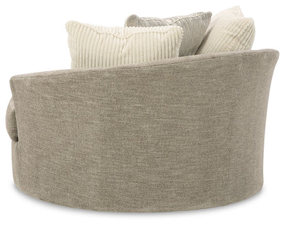 Creswell - Stone - Oversized Swivel Accent Chair - Hornell Furniture Outlet