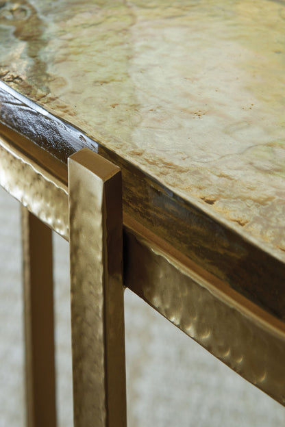 Porterville - Gold Finish - Accent Table - Hornell Furniture Outlet