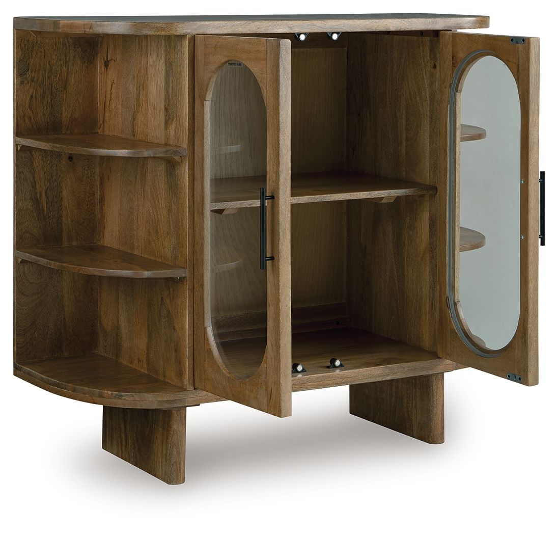 Niall - Light Brown - Accent Cabinet - Hornell Furniture Outlet