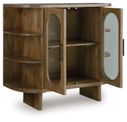 Niall - Light Brown - Accent Cabinet - Hornell Furniture Outlet