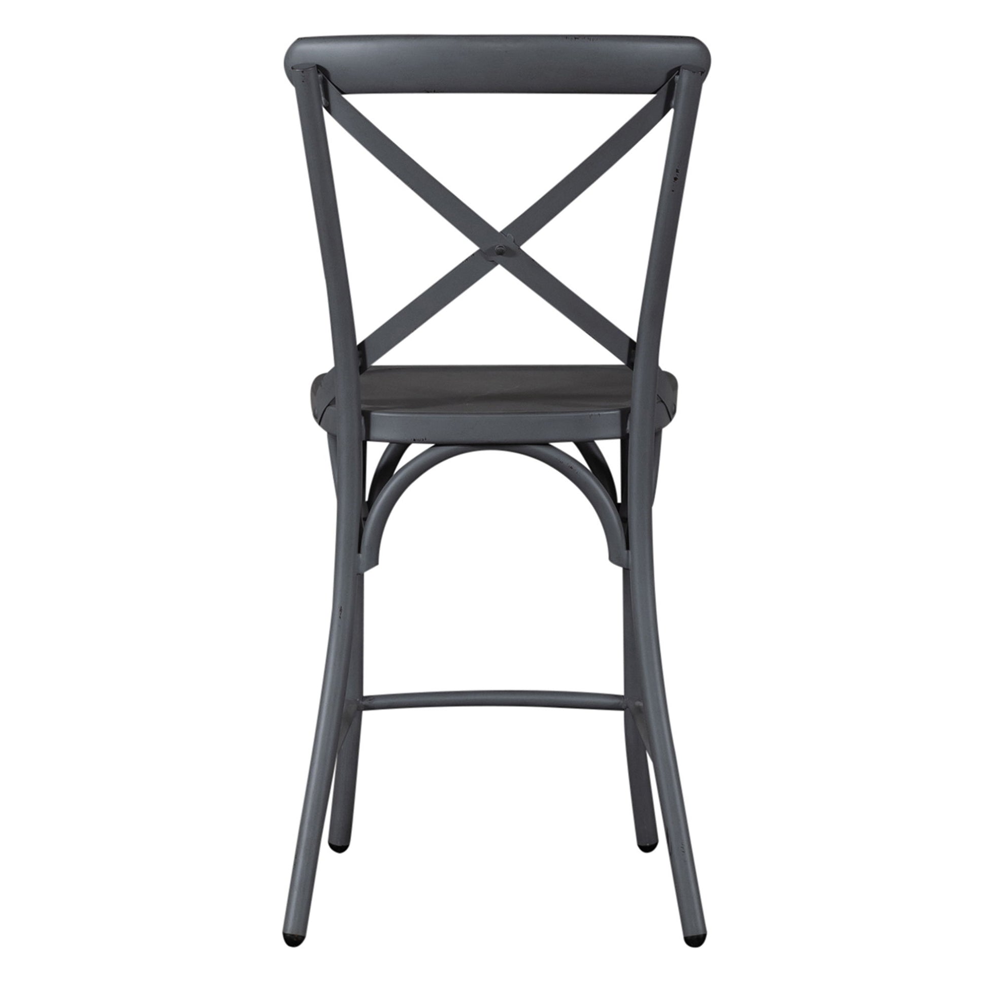Vintage Series - X Back Counter Chair - Gray - Hornell Furniture Outlet