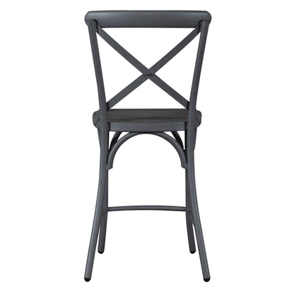 Vintage Series - X Back Counter Chair - Gray - Hornell Furniture Outlet