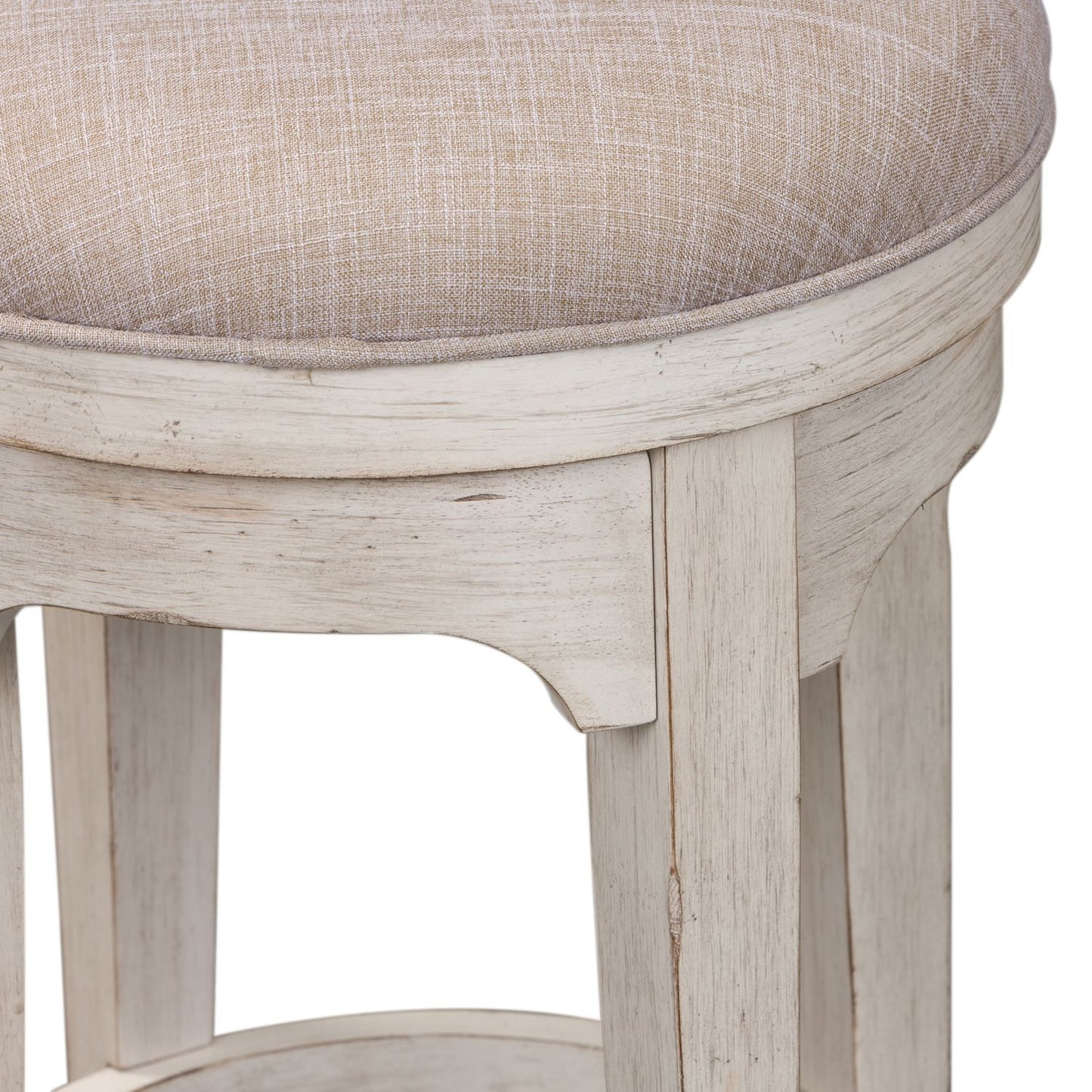 Farmhouse Reimagined - Console Swivel Stool - White - Hornell Furniture Outlet