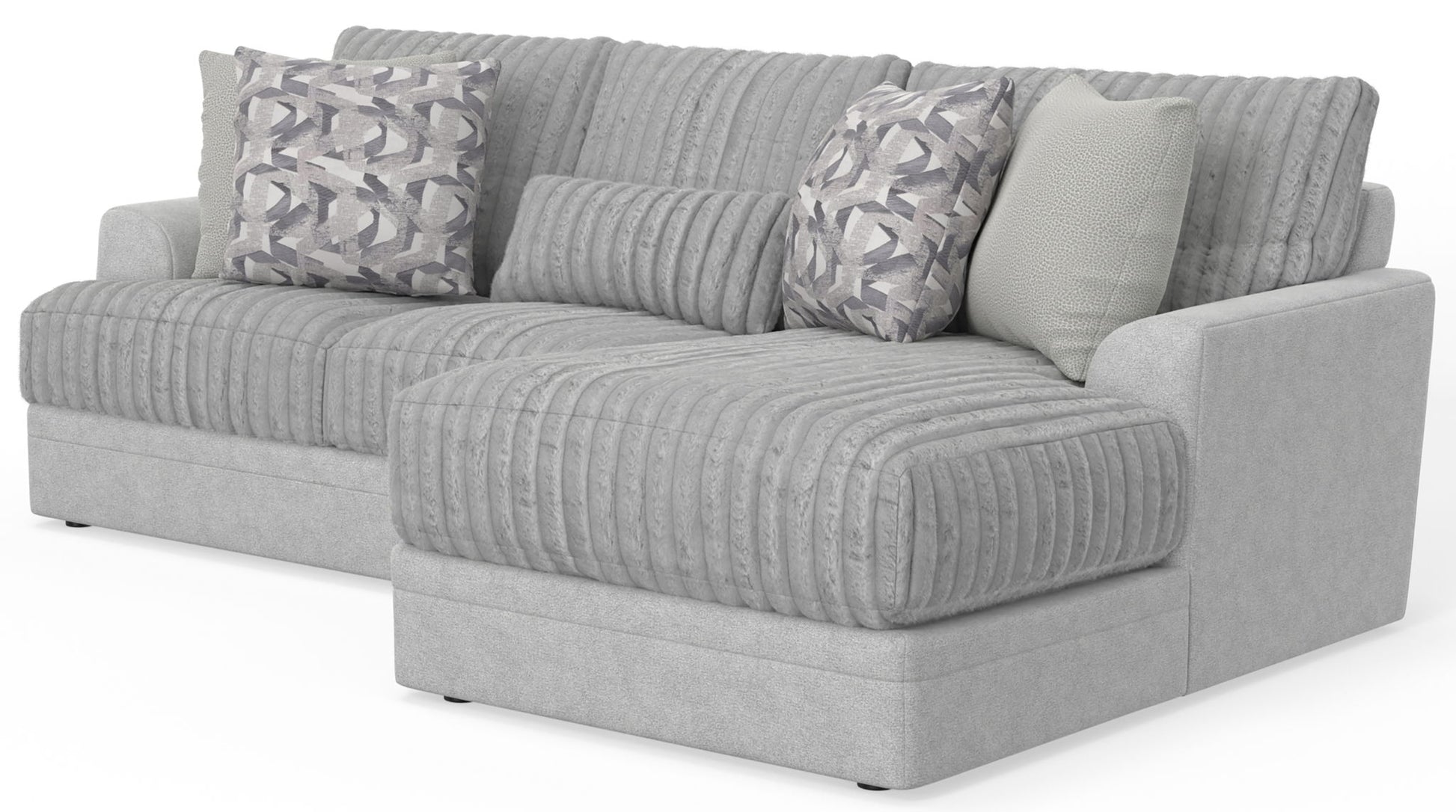 Titan - Sectional With Comfort Coil Seating And Accent Pillows Included - Hornell Furniture Outlet
