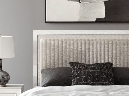Zuraleus - Queen Upholstered Panel Bed - White - Hornell Furniture Outlet