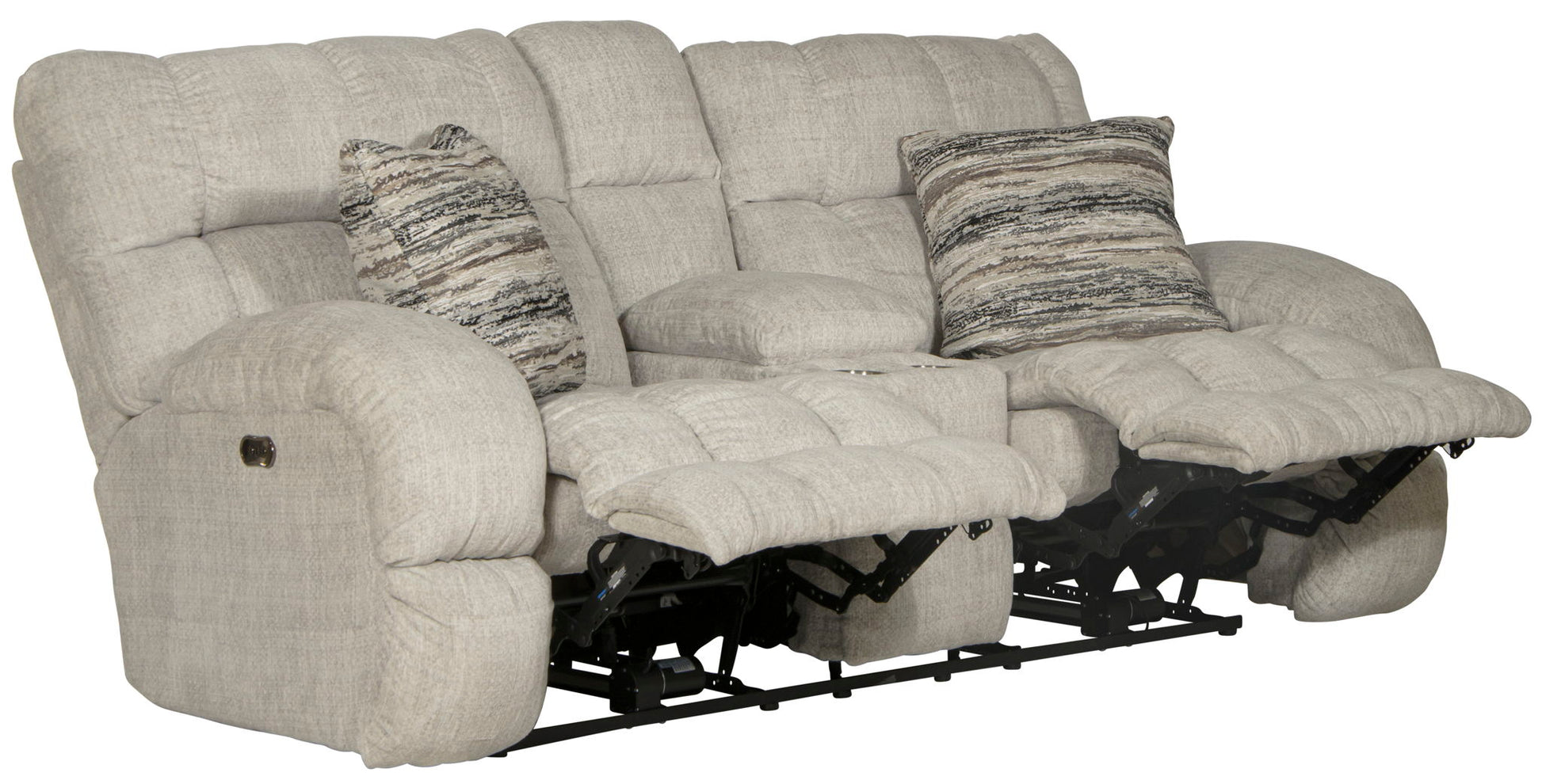 Ashland - Power Lay Flat Reclining Console Loveseat - Hornell Furniture Outlet